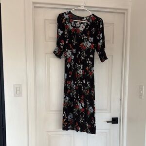 Floral Black Dress